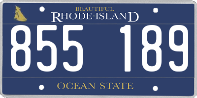 RI license plate 855189