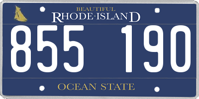 RI license plate 855190