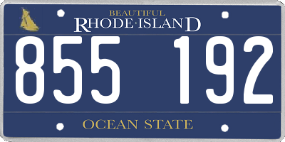 RI license plate 855192