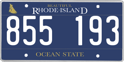 RI license plate 855193