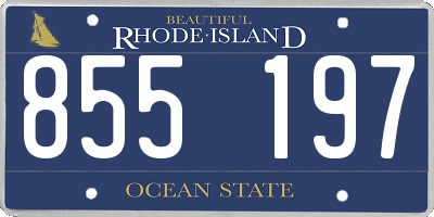 RI license plate 855197