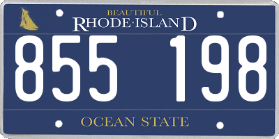 RI license plate 855198