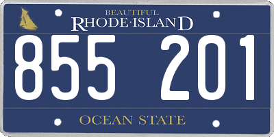 RI license plate 855201
