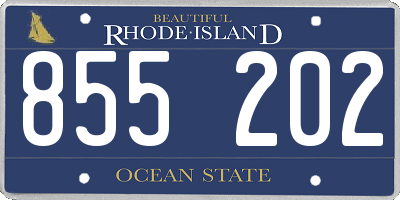RI license plate 855202