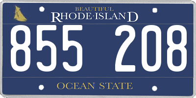 RI license plate 855208