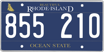 RI license plate 855210
