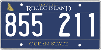 RI license plate 855211
