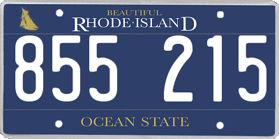 RI license plate 855215