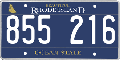 RI license plate 855216