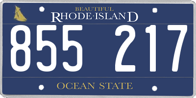 RI license plate 855217