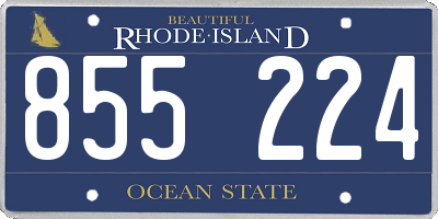 RI license plate 855224