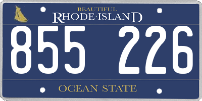 RI license plate 855226