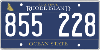 RI license plate 855228