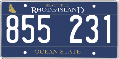 RI license plate 855231