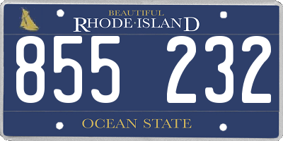 RI license plate 855232
