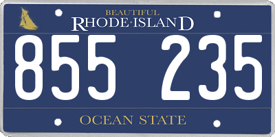 RI license plate 855235