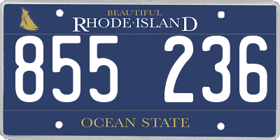 RI license plate 855236