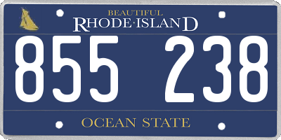 RI license plate 855238