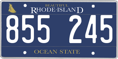 RI license plate 855245