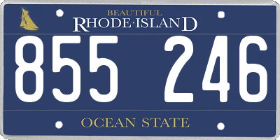 RI license plate 855246
