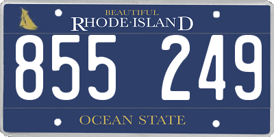 RI license plate 855249