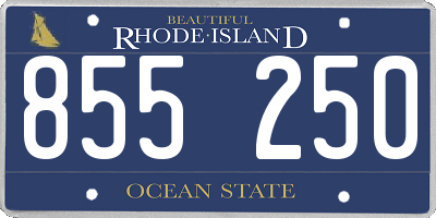 RI license plate 855250