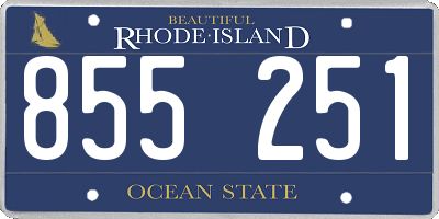 RI license plate 855251