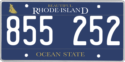 RI license plate 855252