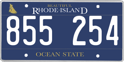 RI license plate 855254