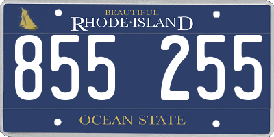 RI license plate 855255