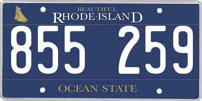 RI license plate 855259