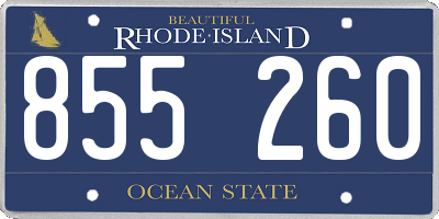RI license plate 855260