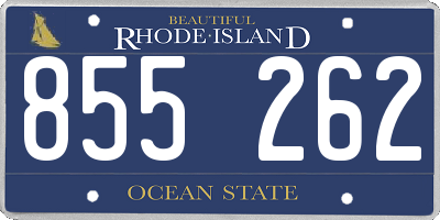 RI license plate 855262