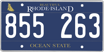 RI license plate 855263
