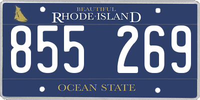 RI license plate 855269