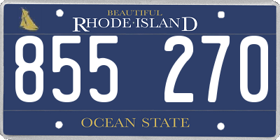 RI license plate 855270