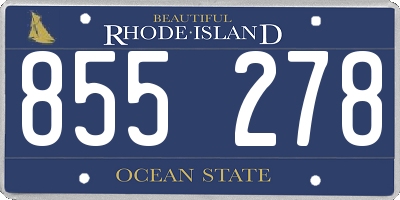 RI license plate 855278