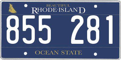 RI license plate 855281