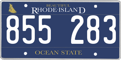 RI license plate 855283