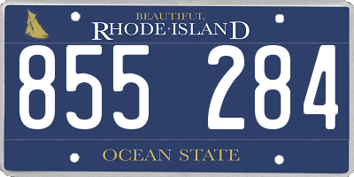 RI license plate 855284