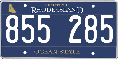 RI license plate 855285