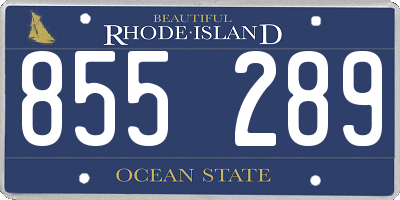 RI license plate 855289
