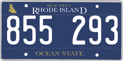 RI license plate 855293