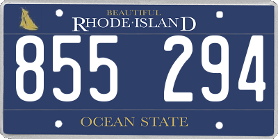 RI license plate 855294