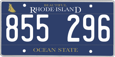 RI license plate 855296