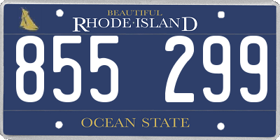 RI license plate 855299