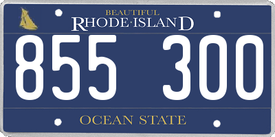RI license plate 855300