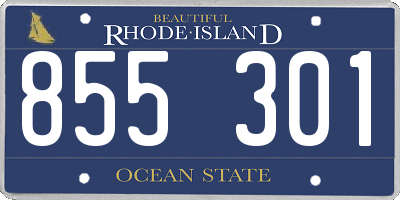 RI license plate 855301