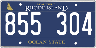 RI license plate 855304