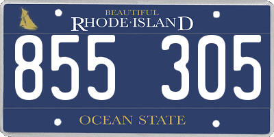 RI license plate 855305